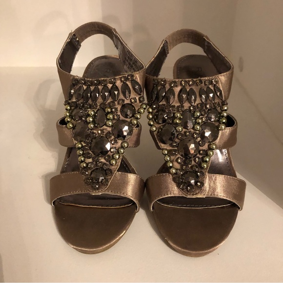 Rampage Satin Heels With Bead Embellishments - Picture 2 of 5